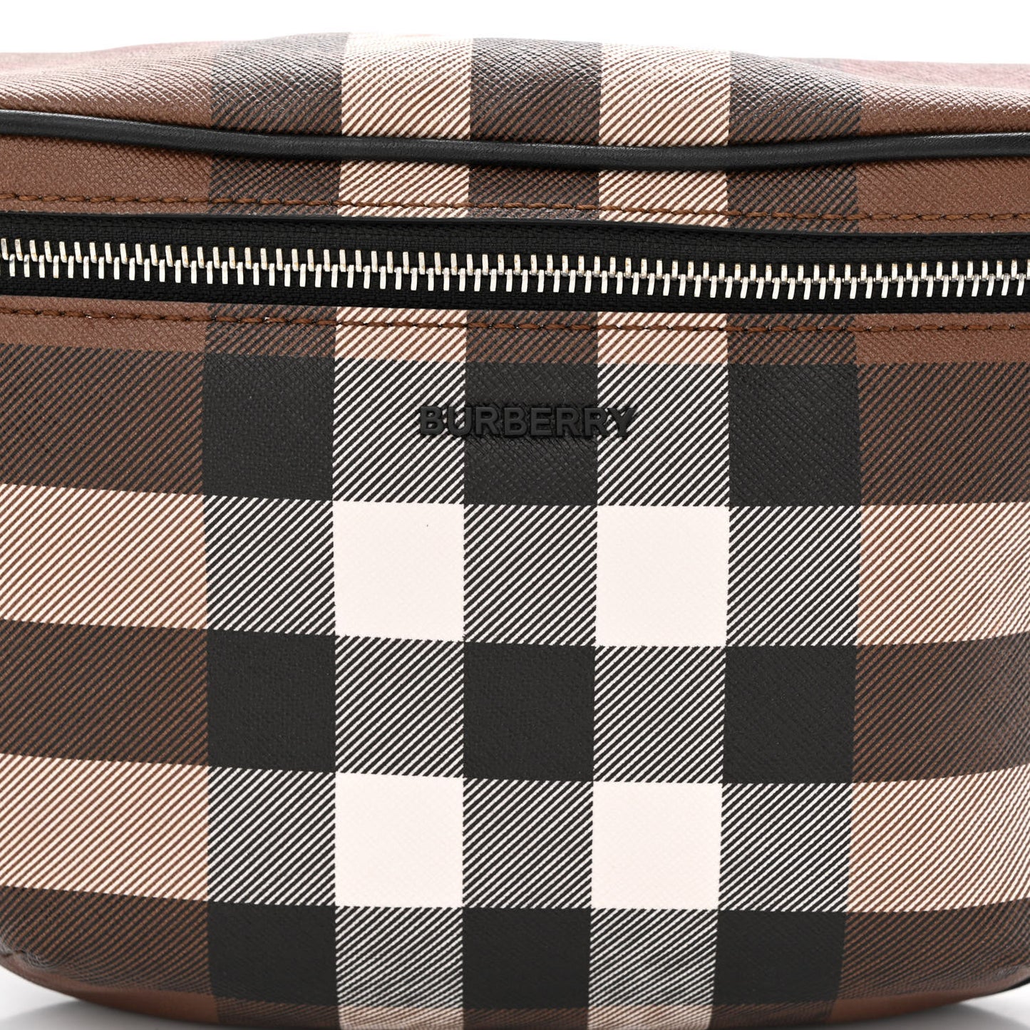 E-canvas Check Cason Bum Bag Dark Birch Brown