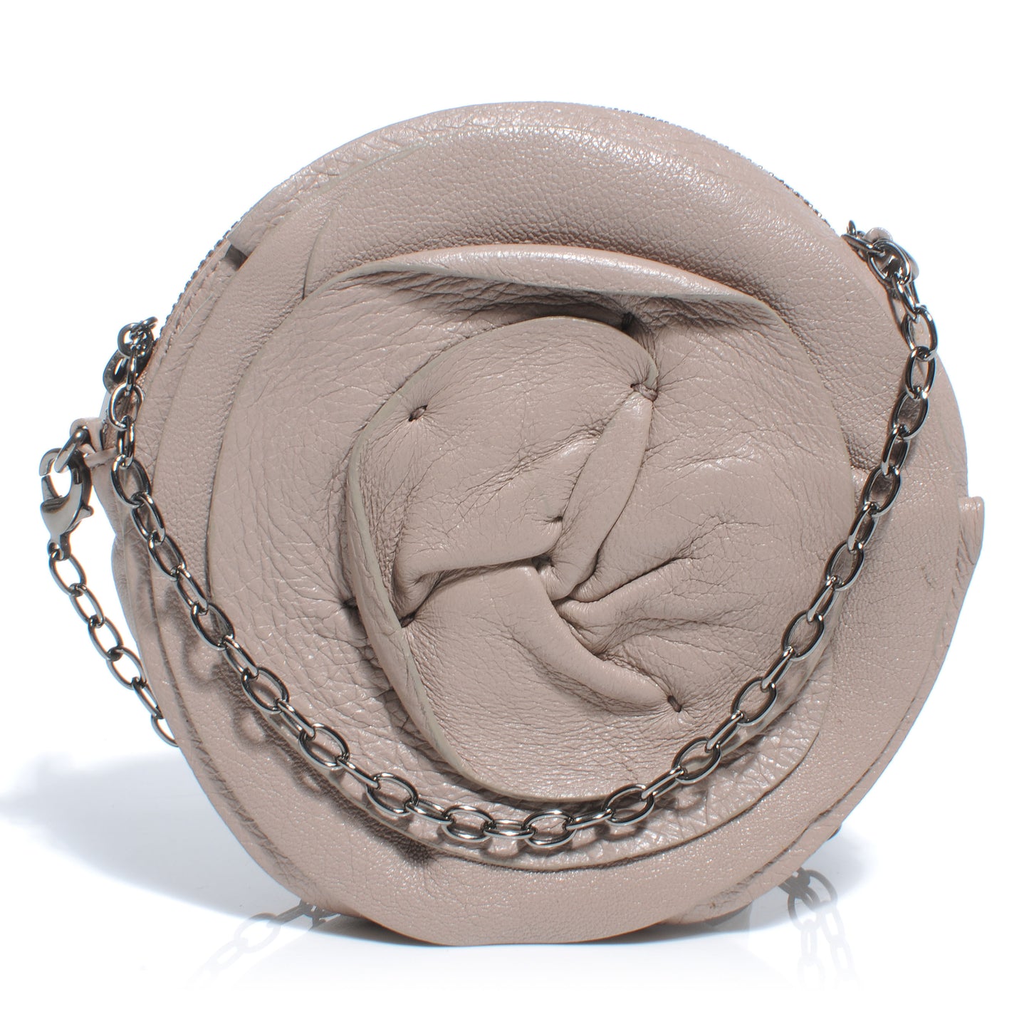 Leather Petale Mini Chain Bag Blush