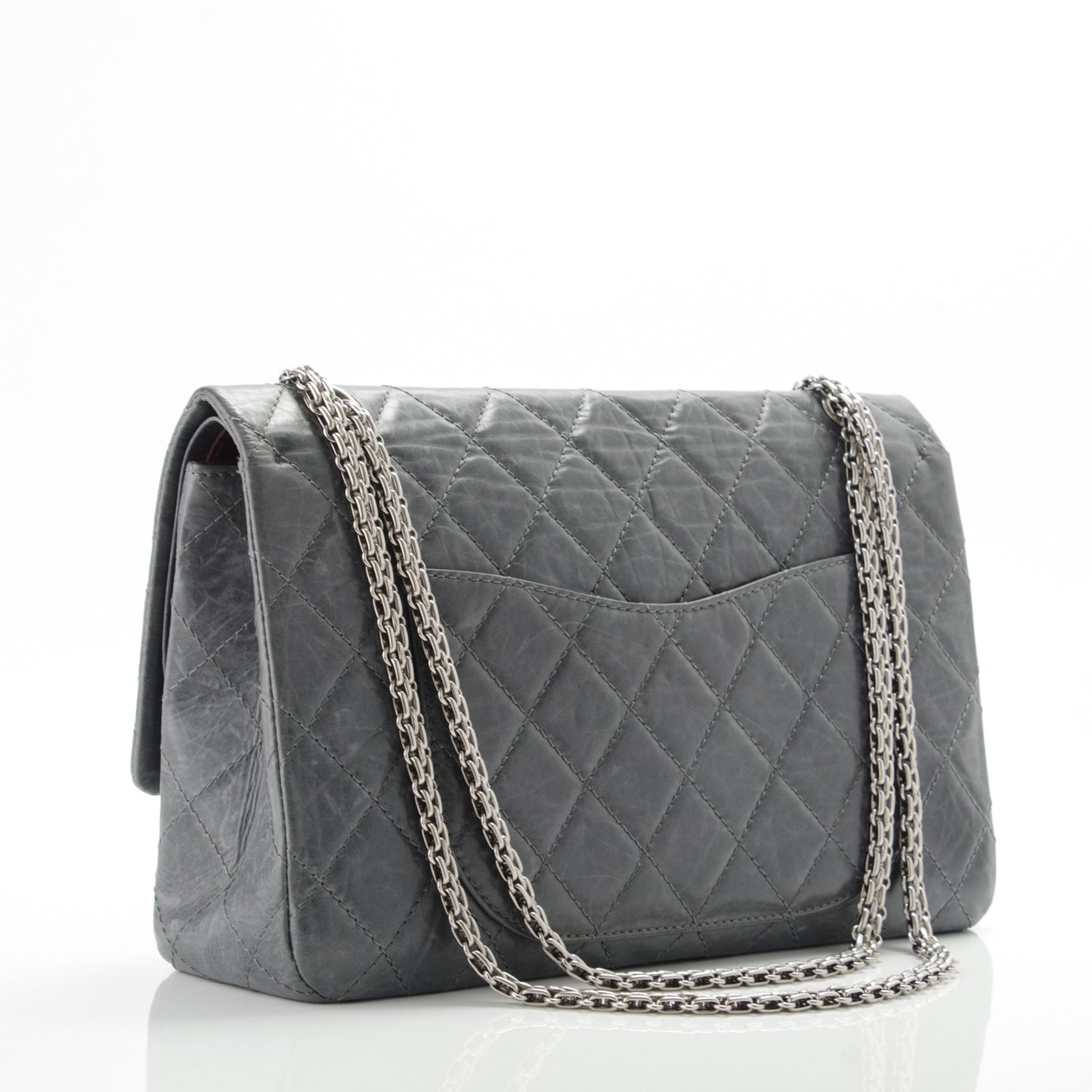 Aged Calfskin Quilted 50th Anniversary 2.55 Reissue 227 Flap Grey