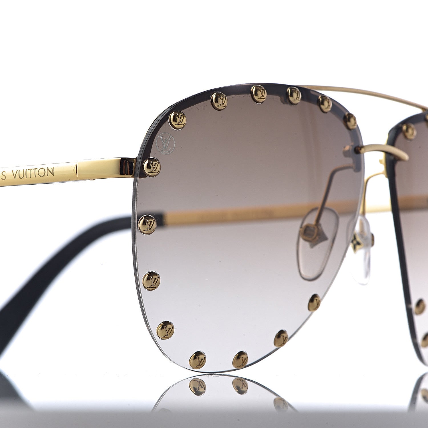 Louis Vuitton The Party Aviator Gradient Sunglasses Z0914U Brown 7 of 9