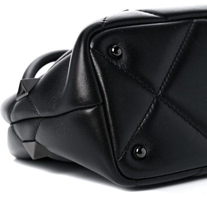 Valentino Garavani Nappa Monochrome Small Roman Stud The Handle Bag Black 8 of 11