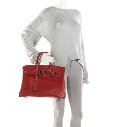 Hermes Epsom Birkin 35 Rouge Garance 10 of 16