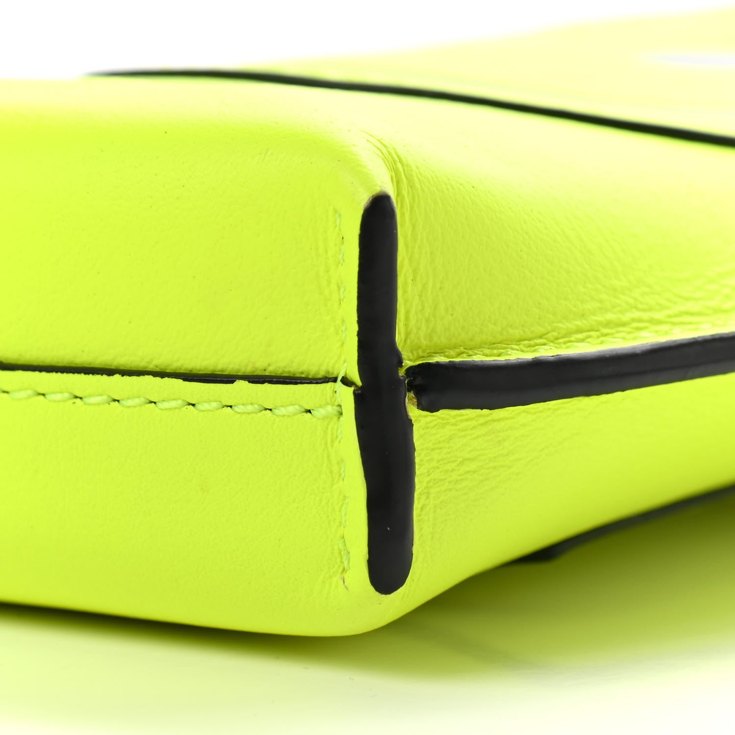 Loewe Smooth Calfskin Smiley Face Gate Pocket Neon Yellow 8 of 8