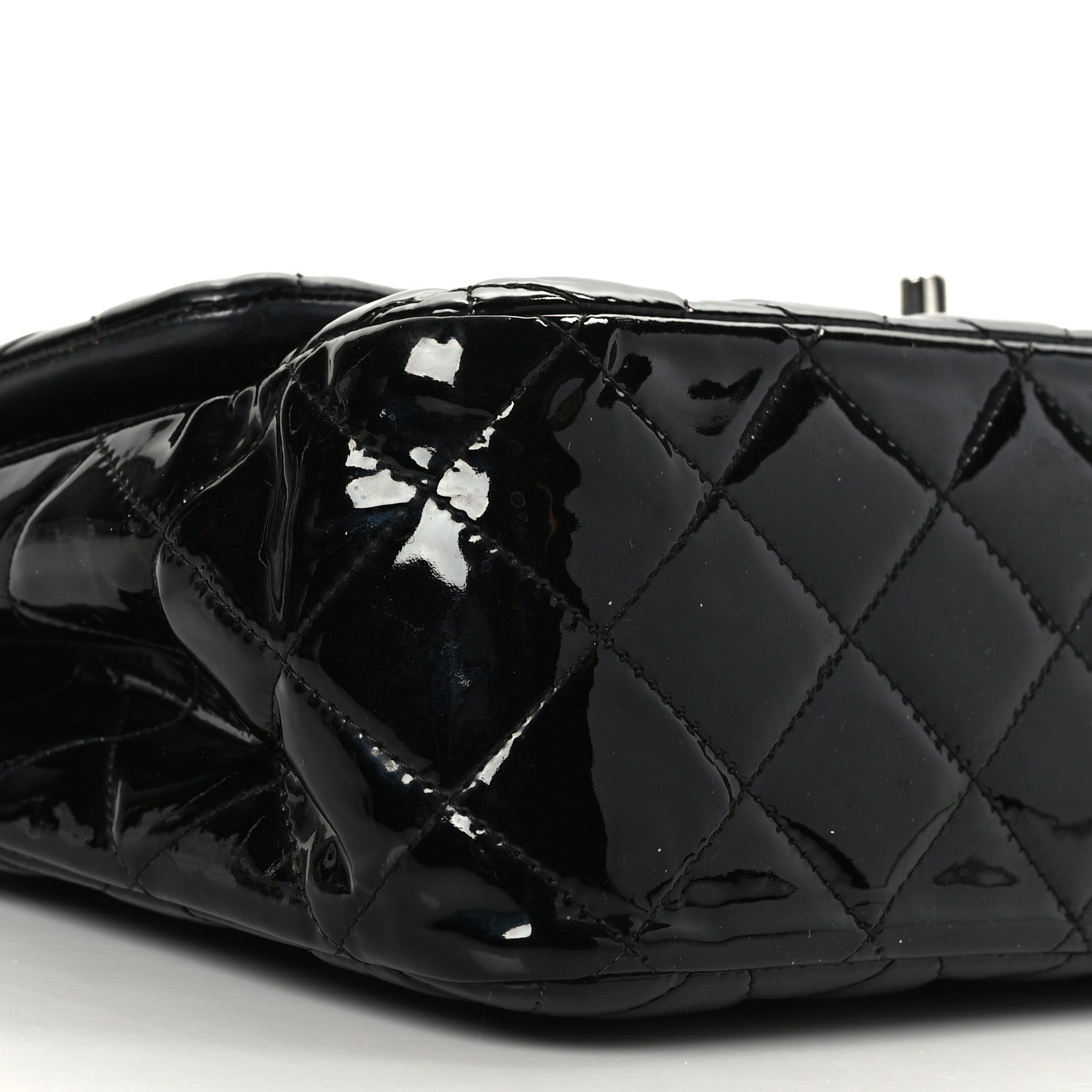 Chanel Patent Quilted Jumbo Double Flap Black 8 of 9