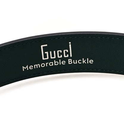 Gucci Ciny Lux Calfskin G Cube Memorable 25mm Belt 95 38 Vintage Green 4 of 5