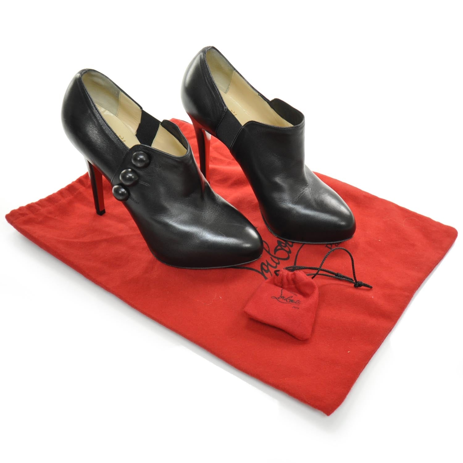 Christian Louboutin Leather C est Moi 120 Booties 39 Black 4 of 8