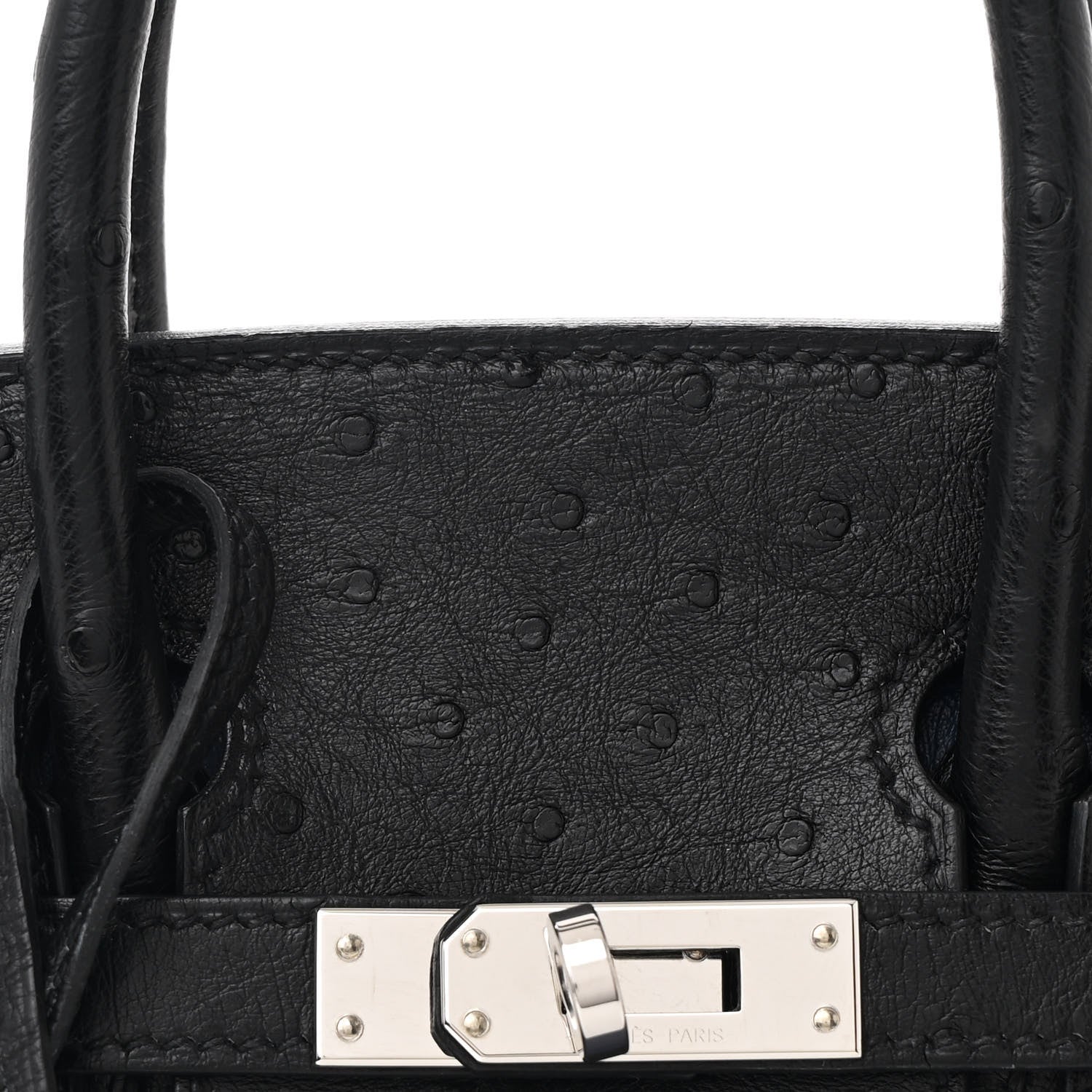 Hermes Ostrich Bi-Color Birkin 25 Bleu Iris Black 7 of 12