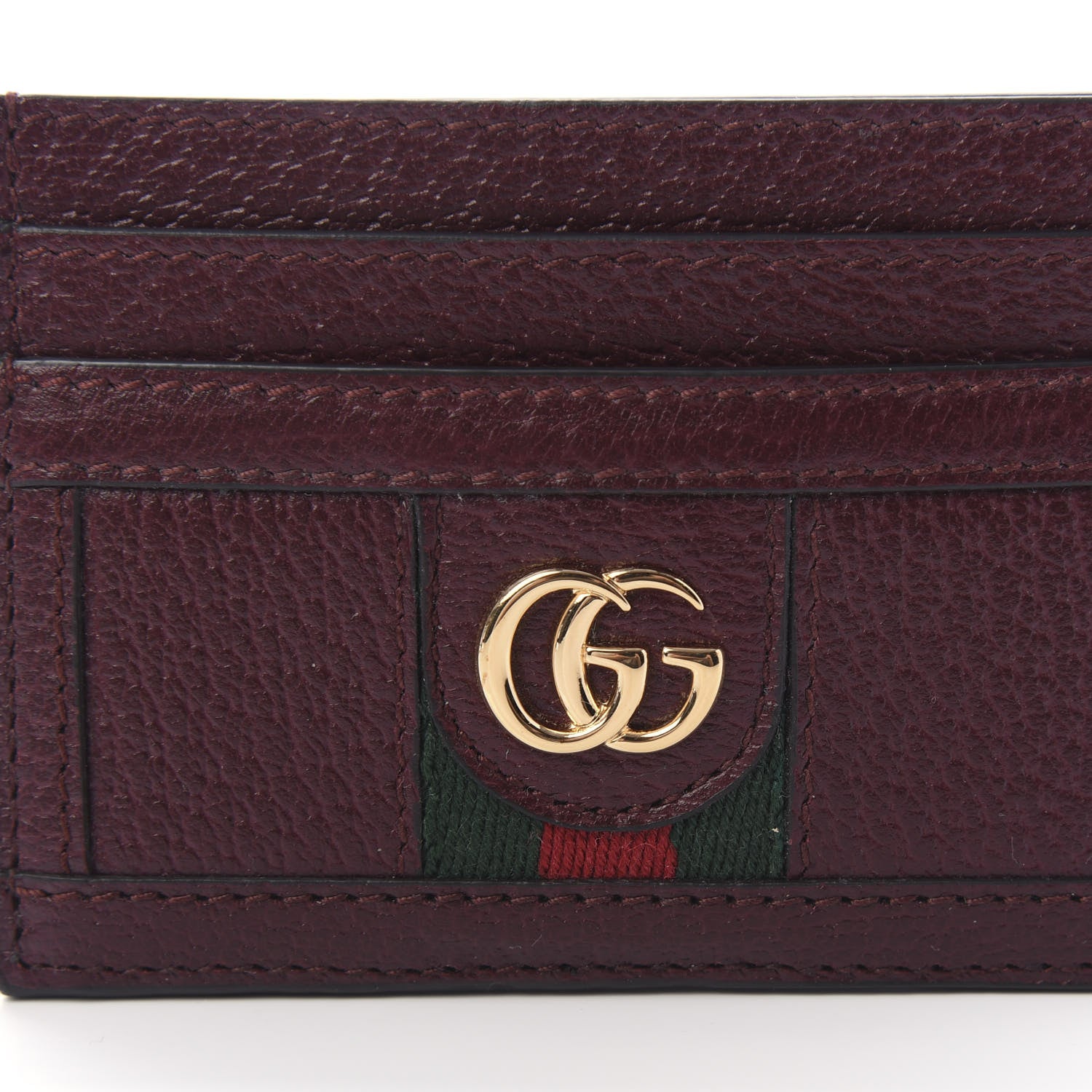 Gucci Calfskin Web GG Ophidia Card Holder Vintage Bordeaux 9 of 10