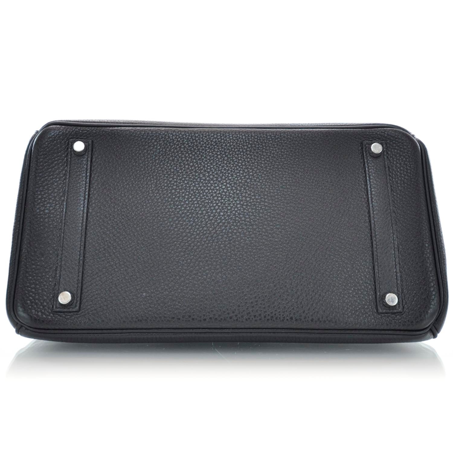 Hermes Taurillon Clemence Birkin 35 Black 6 of 10