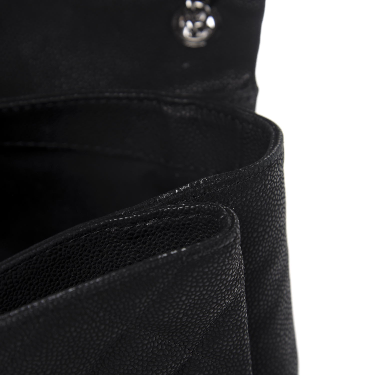 Chanel Iridescent Caviar Quilted Medium Lady Pearly Flap Black 11 of 16