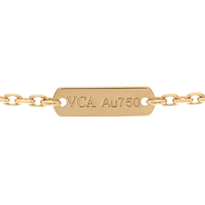 Van Cleef & Arpels 18K Yellow Gold Guilloche Vintage Alhambra Pendant Necklace 4 of 6
