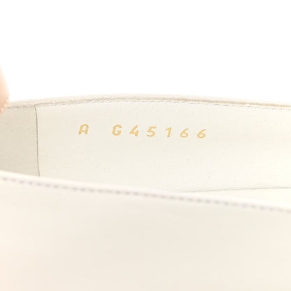Chanel Lambskin Pearl Cap Toe CC Ankle Strap Flats 38 White Black Beige 8 of 9