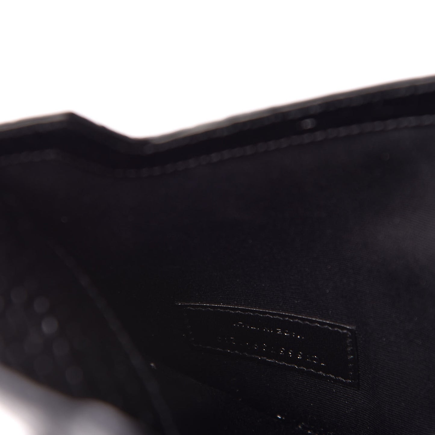 Calfskin Crocodile Embossed Uptown Monogram Clutch Black