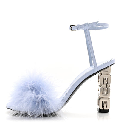 Givenchy Smooth Nappa Feather G Cube 105mm Sandals 36 Cornflower 1 of 8