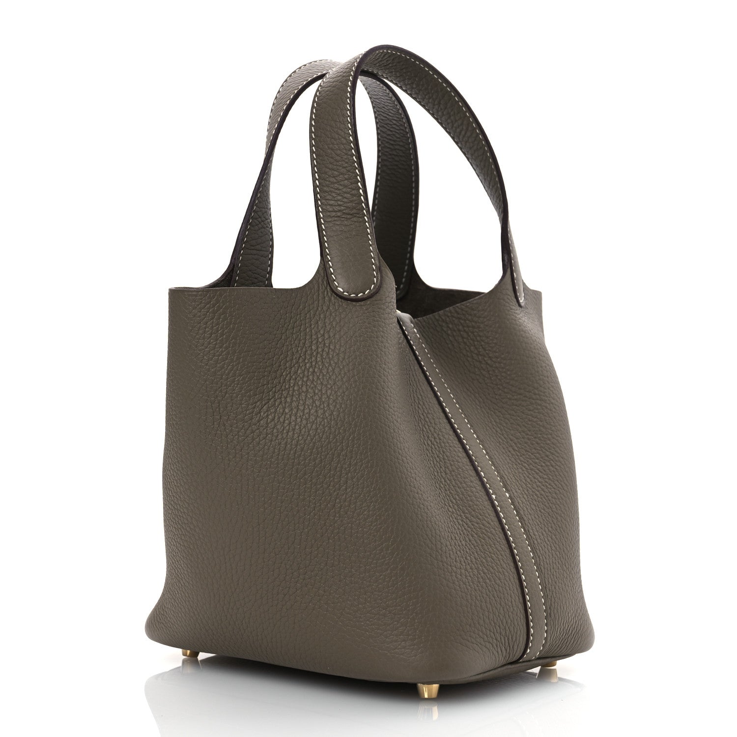 Hermes Taurillon Clemence Picotin Lock 18 PM Etoupe 3 of 12