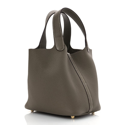 Hermes Taurillon Clemence Picotin Lock 18 PM Etoupe 3 of 12