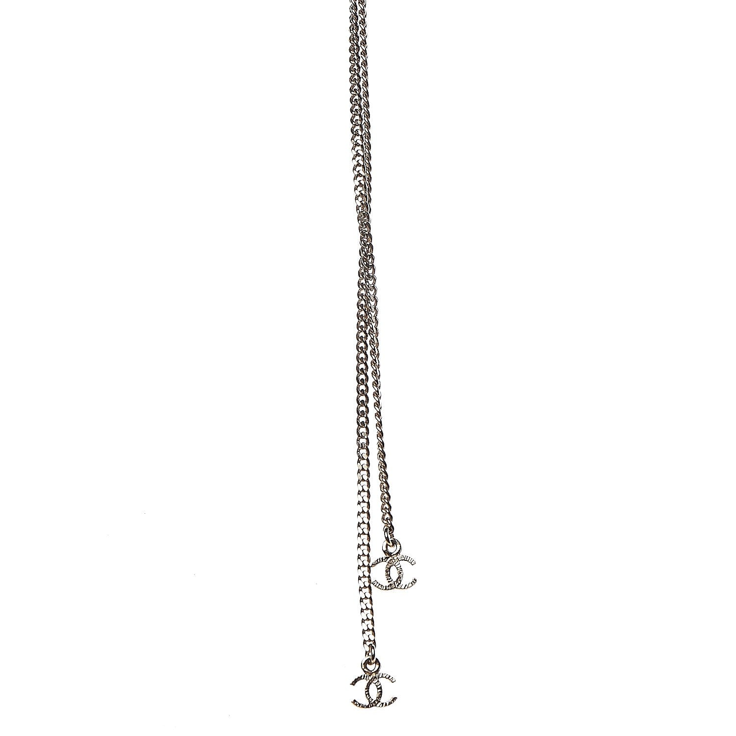 Chanel Pearl Bead Enamel CC Long Necklace Black Gold 5 of 5