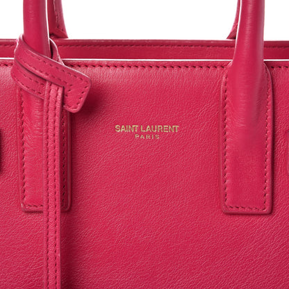 Saint Laurent Calfskin Nano Sac De Jour Lipstick Fuchsia 8 of 18