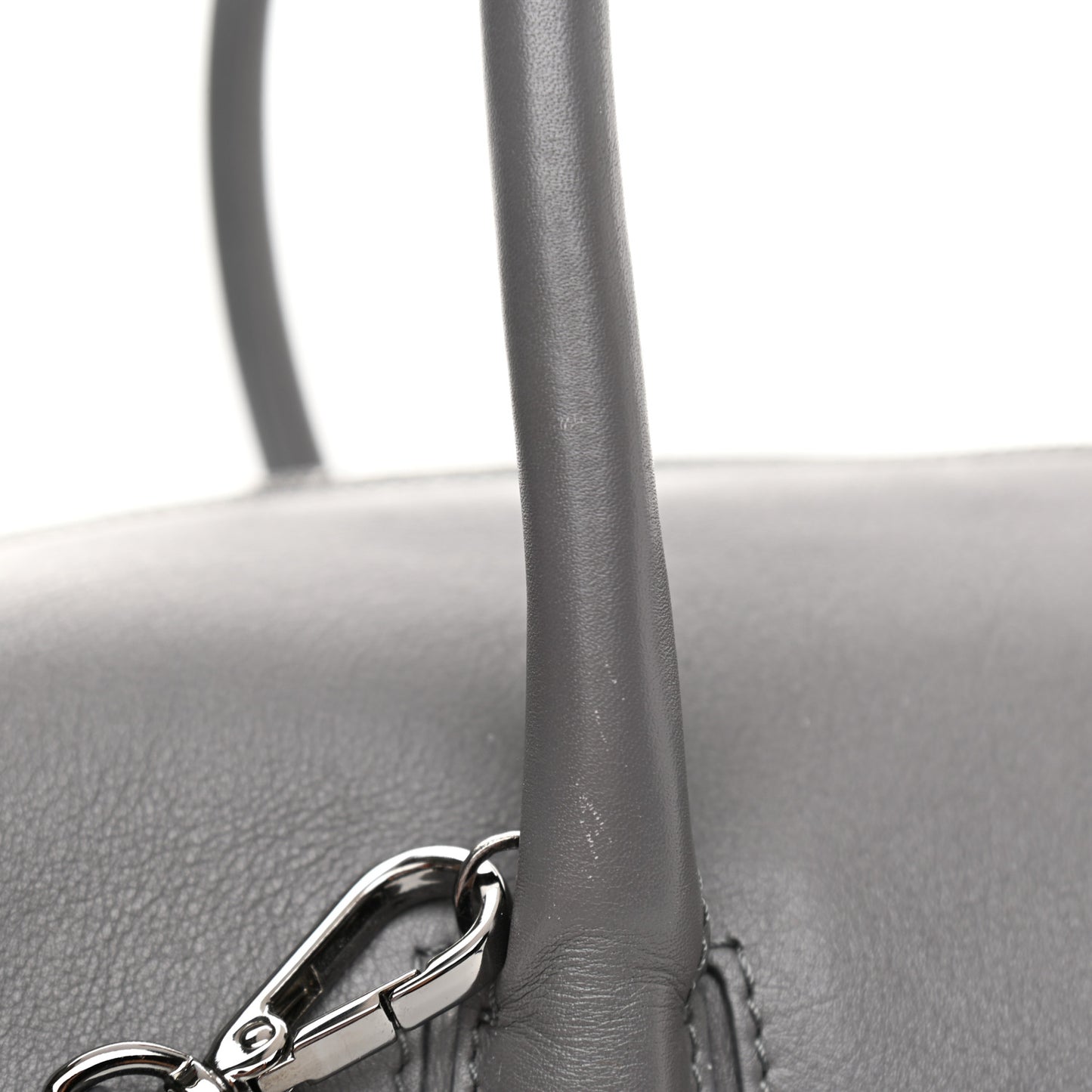 Calfskin Boston Bag Grey
