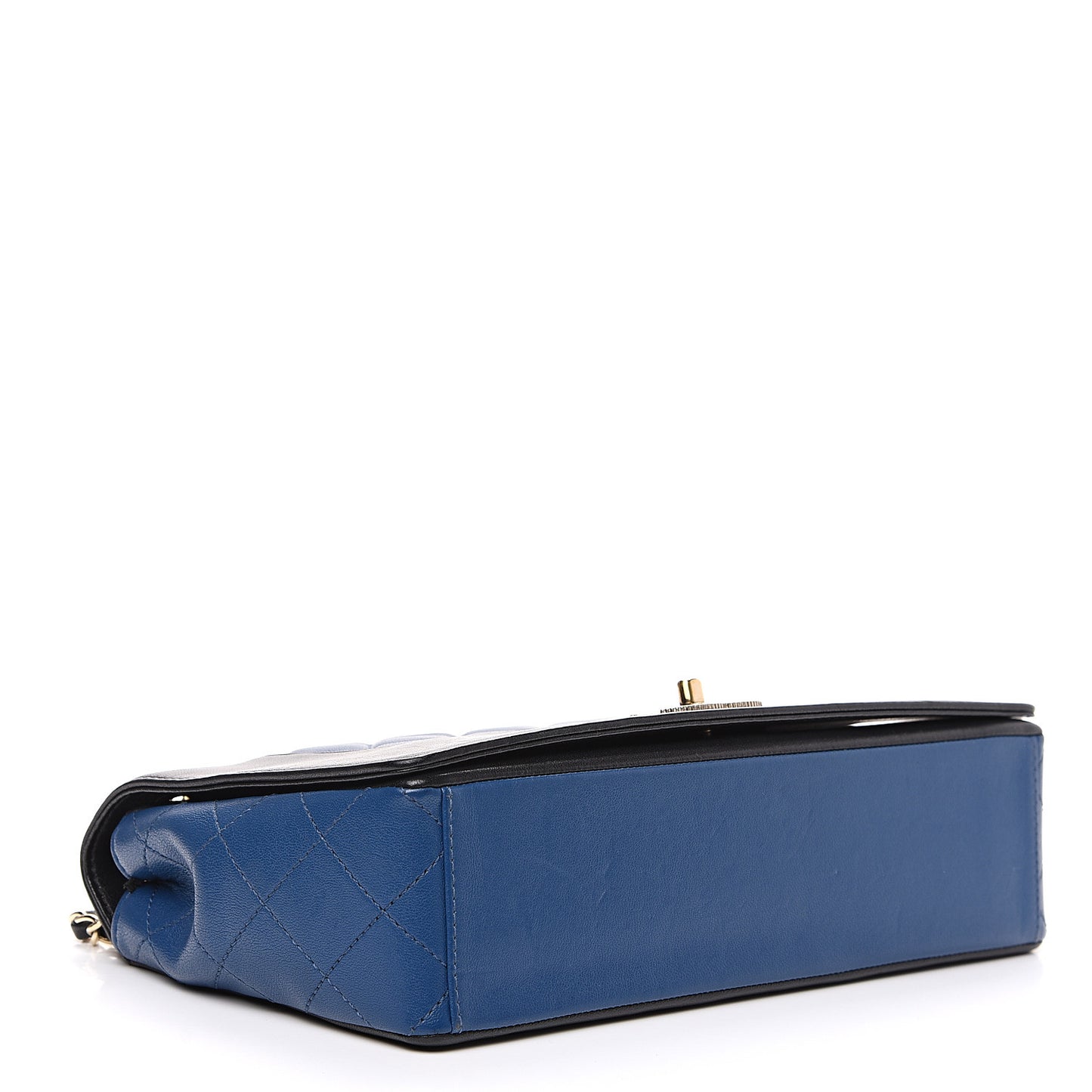 Sheepskin Quilted Vintage Mademoiselle Flap Blue Black