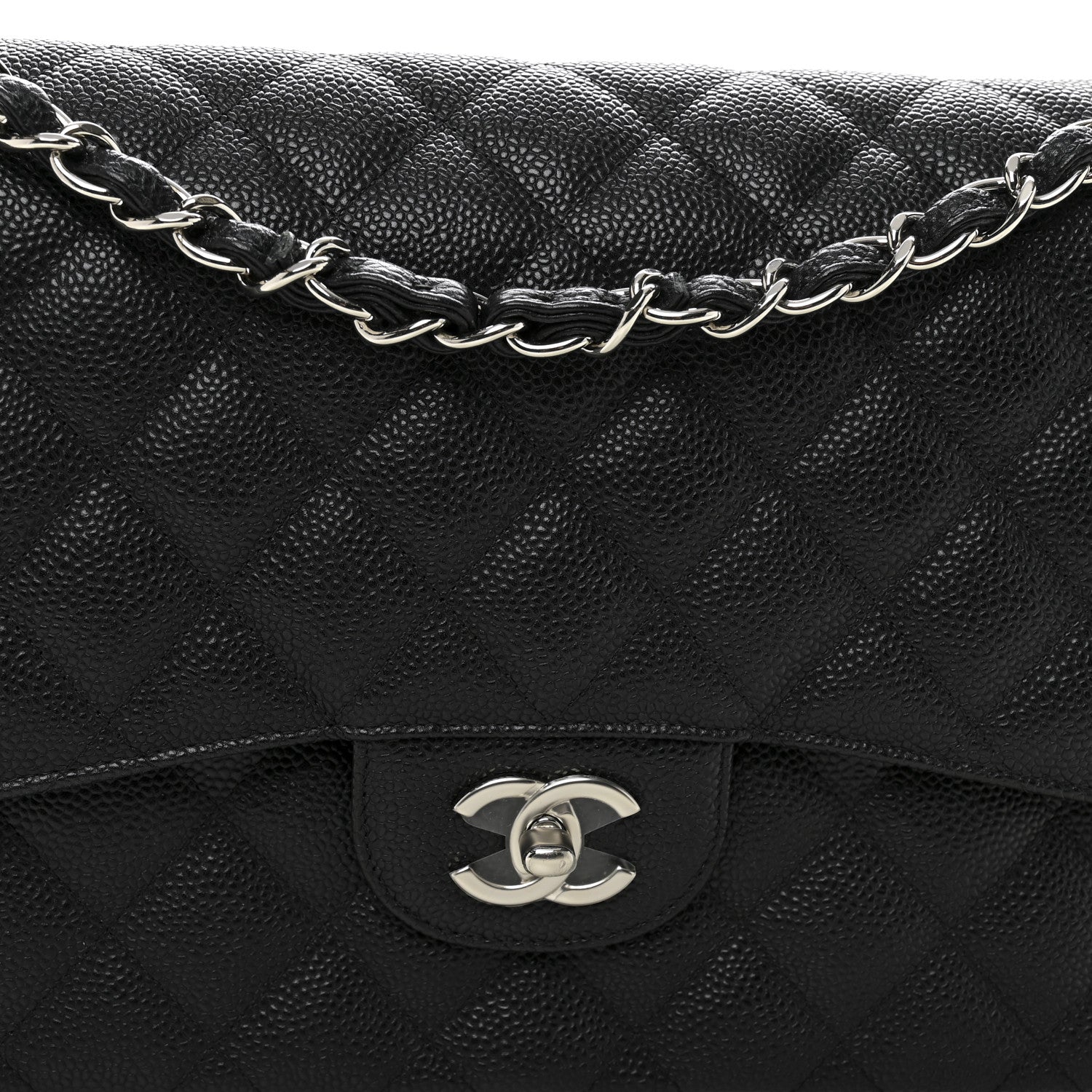 Chanel Caviar Quilted Jumbo Double Flap Black 8 of 10
