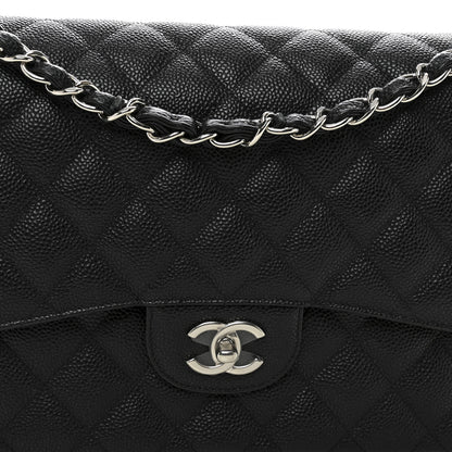 Chanel Caviar Quilted Jumbo Double Flap Black 8 of 10