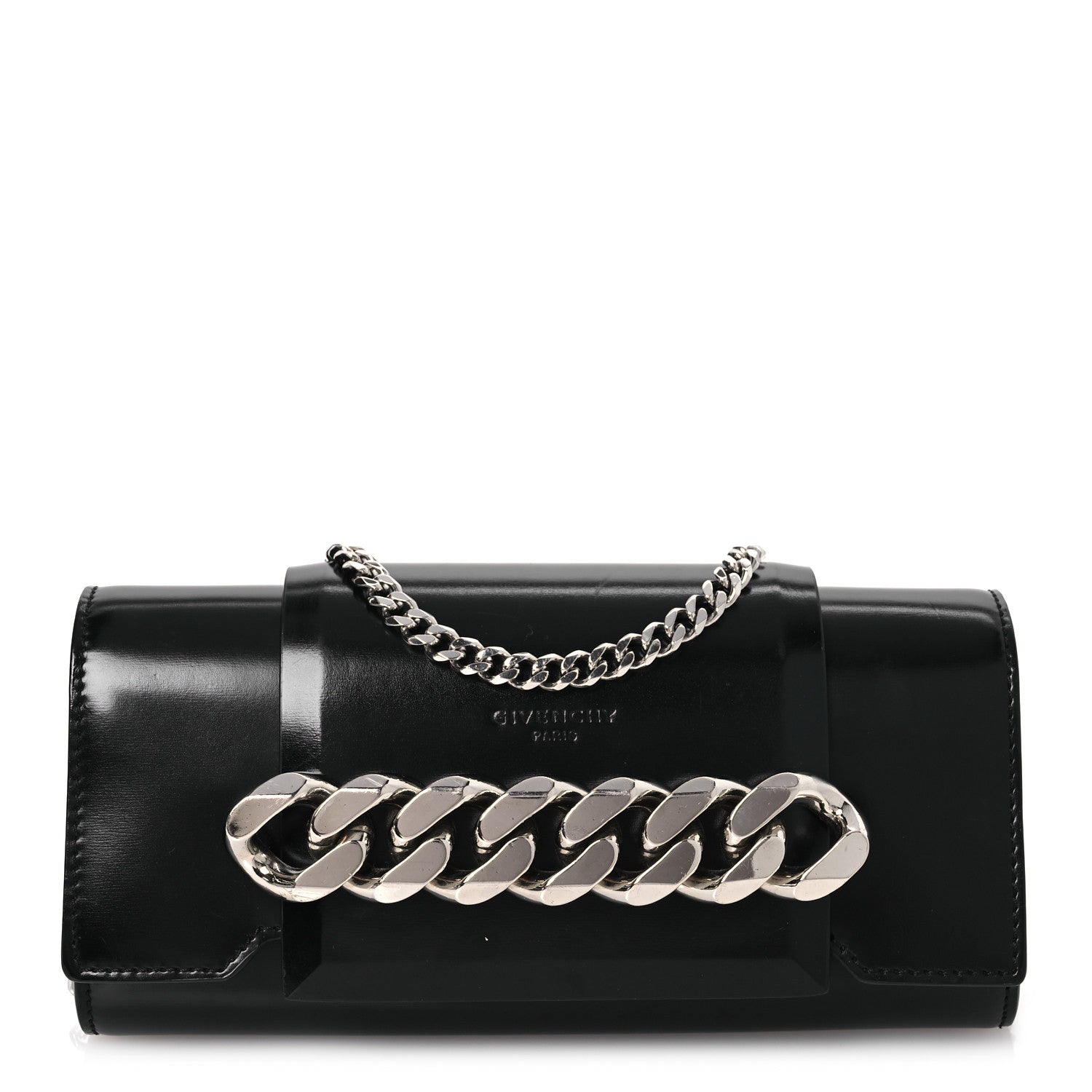 Givenchy Calfskin Infinity Flap Clutch Black 1 of 13