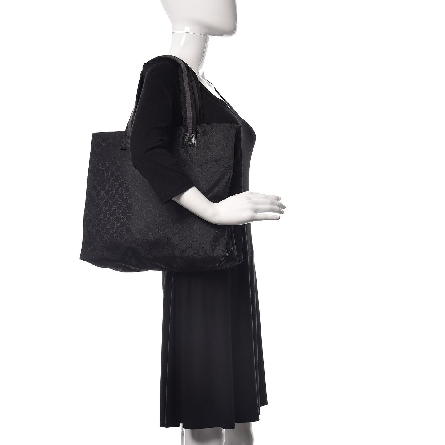 Nylon Monogram Tote Black
