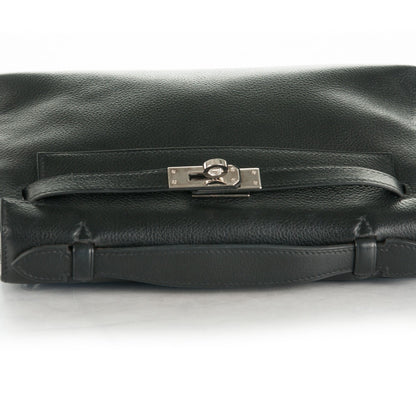 Hermes Evergrain Kelly Pochette Clutch Black 14 of 18