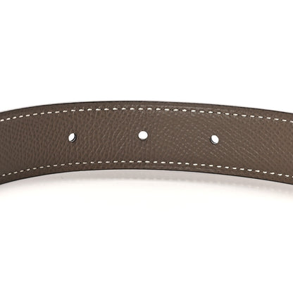 Hermes Swift Epsom 24mm Mini Constance H Belt 85 Black Etoupe 4 of 6