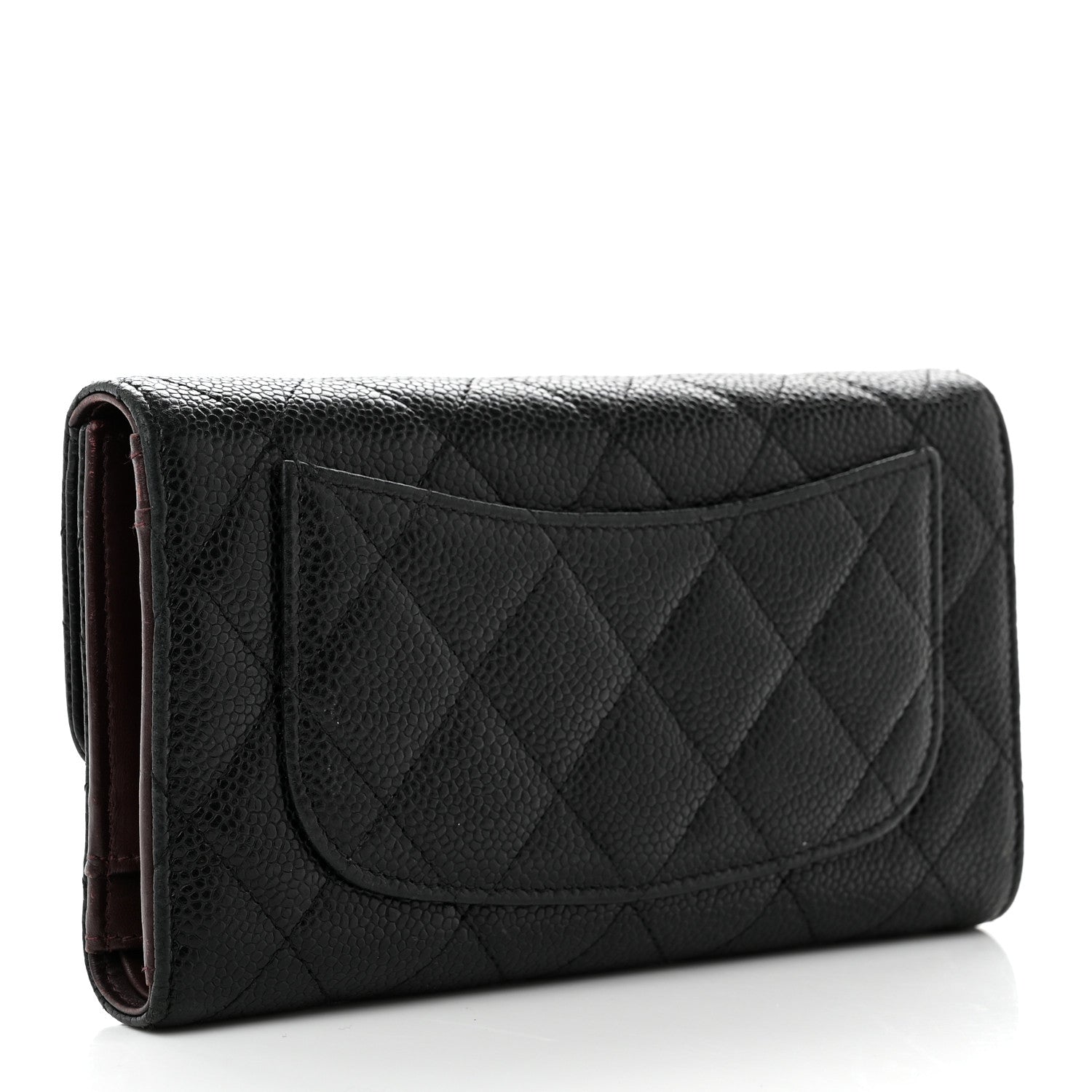 Chanel Caviar Quilted Long Flap Wallet Black 3 of 10