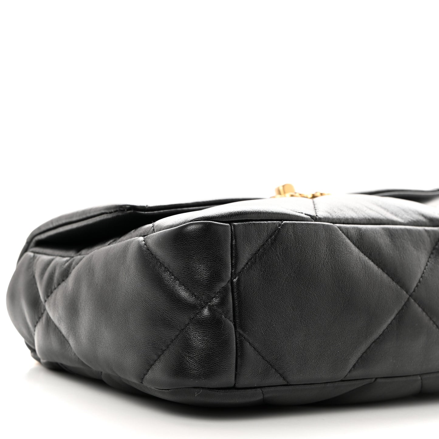 Lambskin Quilted Medium Chanel 19 Flap Black