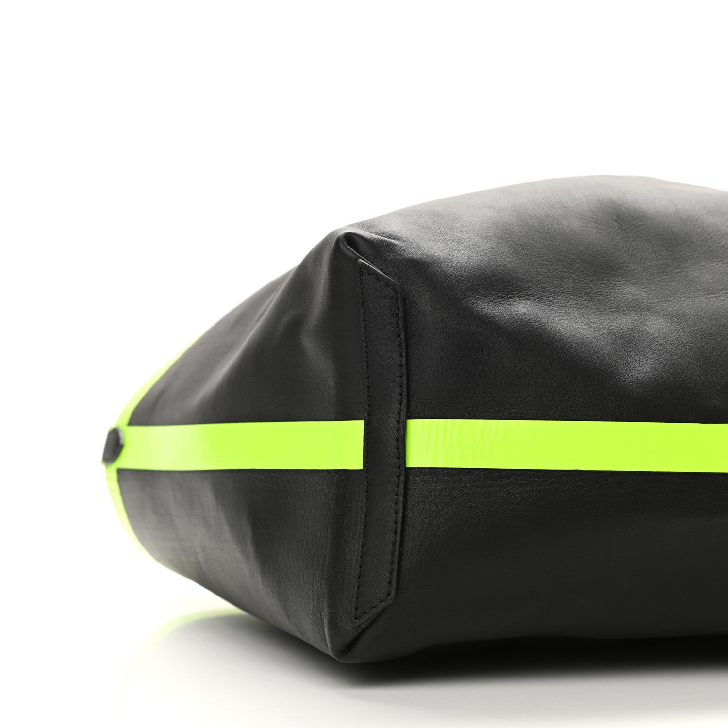 Burberry Canvas Mega Check The Giant Reversible Tote Black Neon Yellow 15 of 17