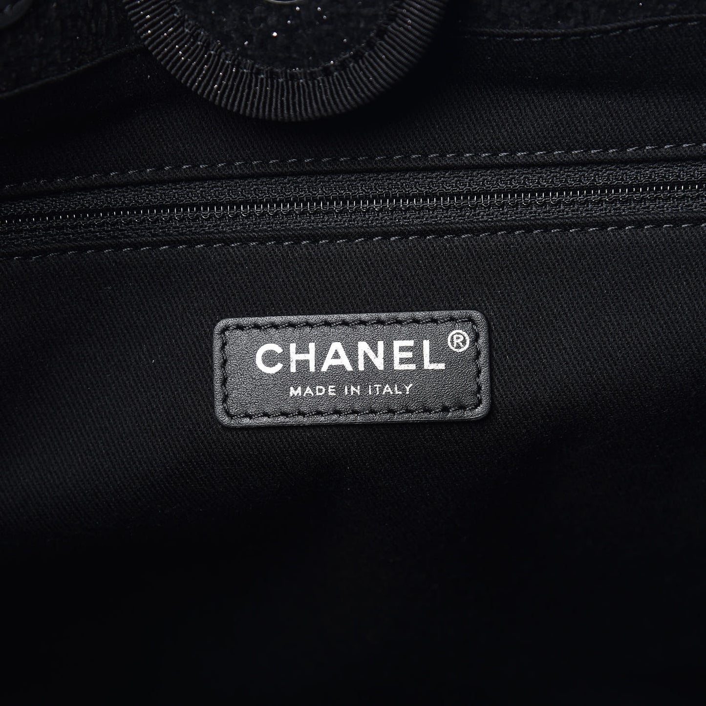 Lurex Boucle Small Deauville Tote Black