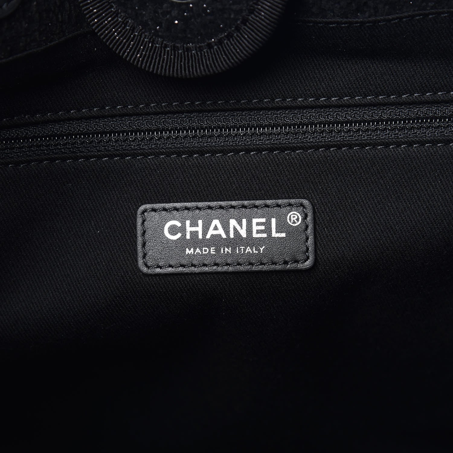 Chanel Lurex Boucle Small Deauville Tote Black 6 of 10