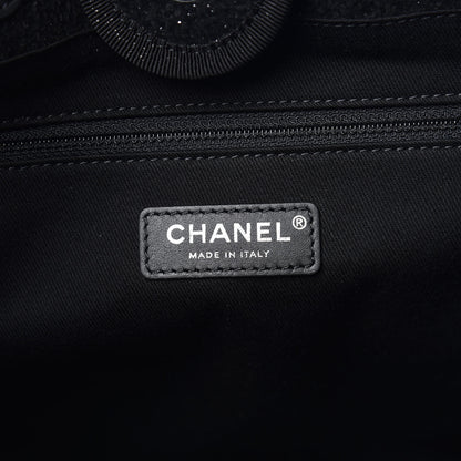 Chanel Lurex Boucle Small Deauville Tote Black 6 of 10