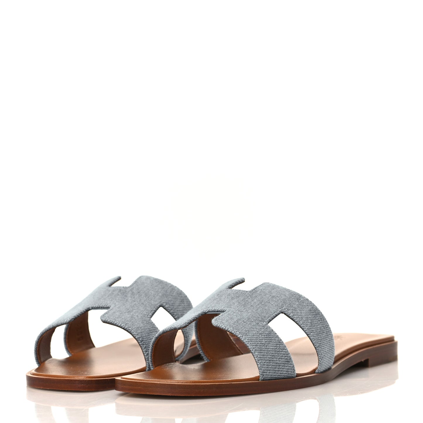 Denim Canvas Oran Sandals 37.5 Bleu Clair