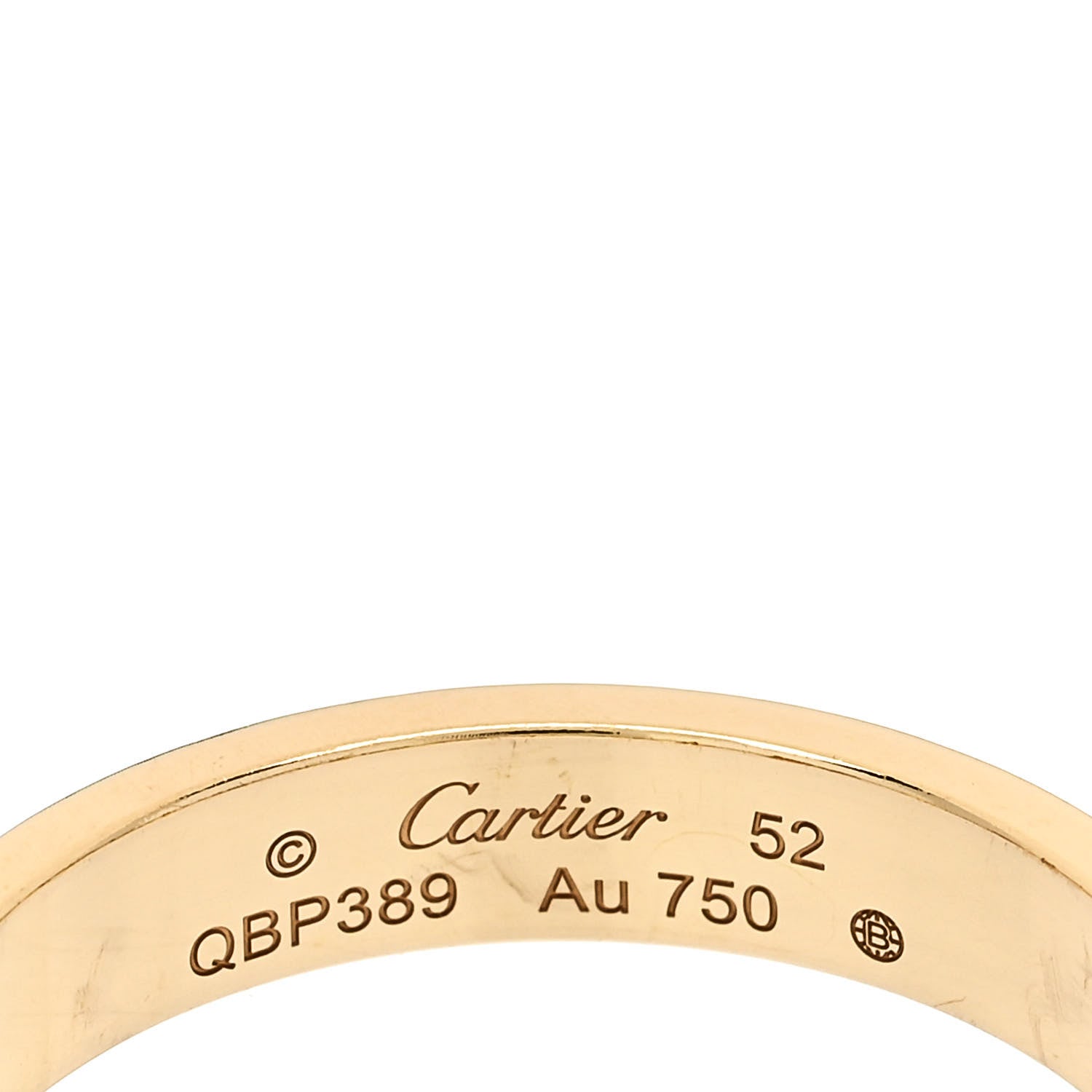 Cartier 18K Yellow Gold 3.5mm LOVE Wedding Band Ring 52 6 4 of 5
