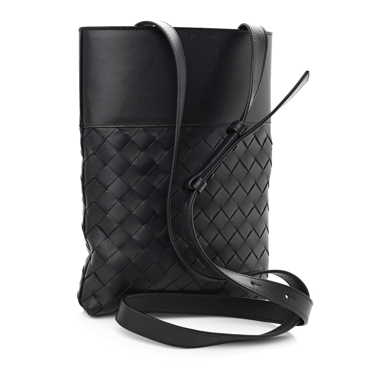 Nappa Intrecciato VN Crossbody Messenger Bag Black