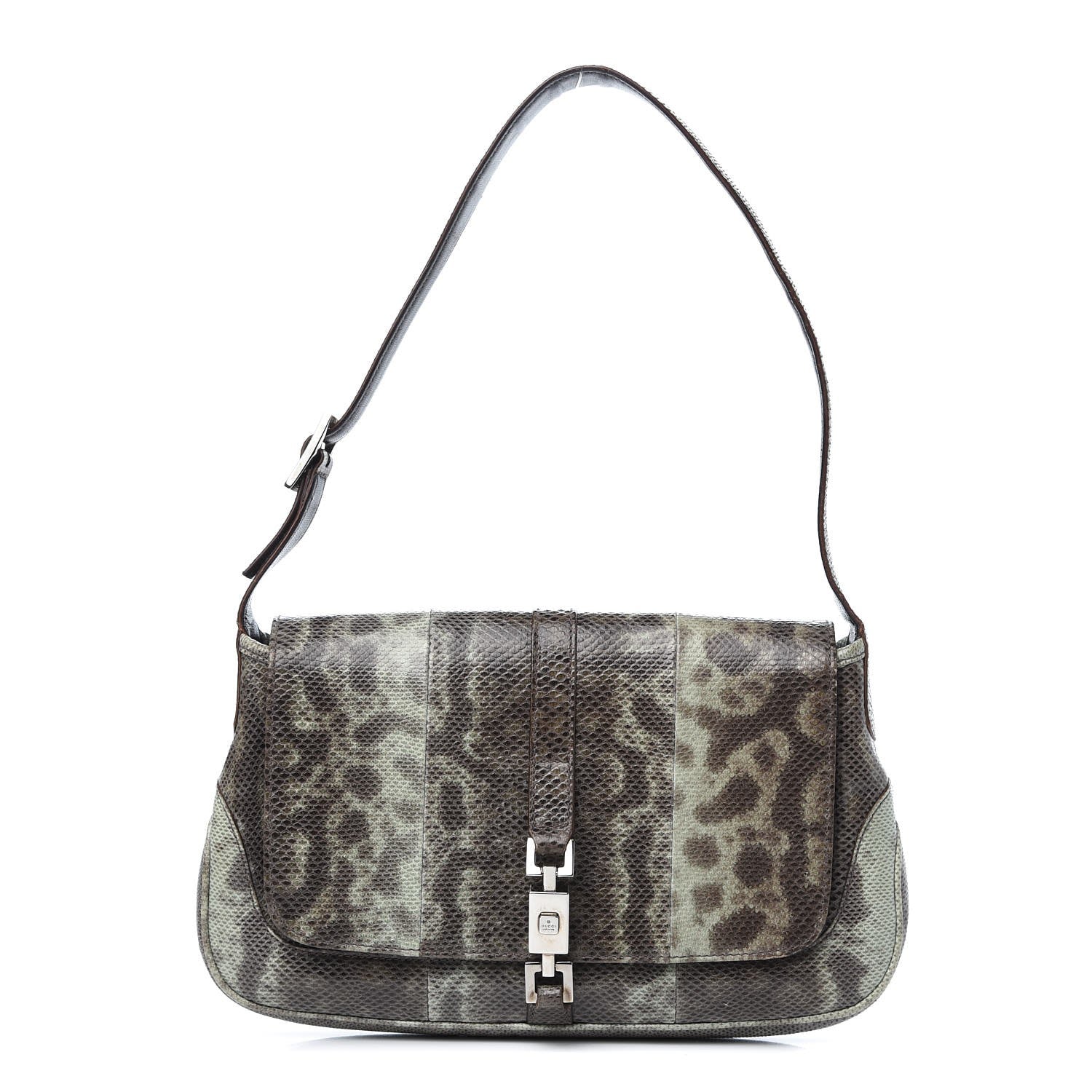 Gucci Lizard Jackie O Shoulder Bag 1 of 9