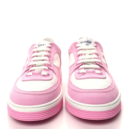Chanel Cotton Sneakers 41 Pink White 2 of 8