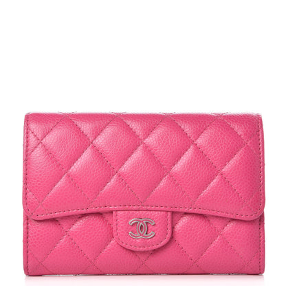 Chanel Caviar Quilted Small Flap Wallet Pink 1 of 8