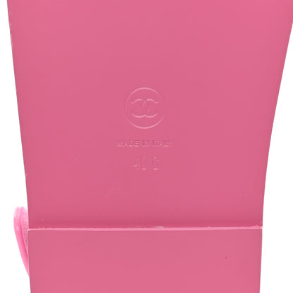 Chanel Laminated Lambskin Velcro Dad Sandals 40 Pink 8 of 8