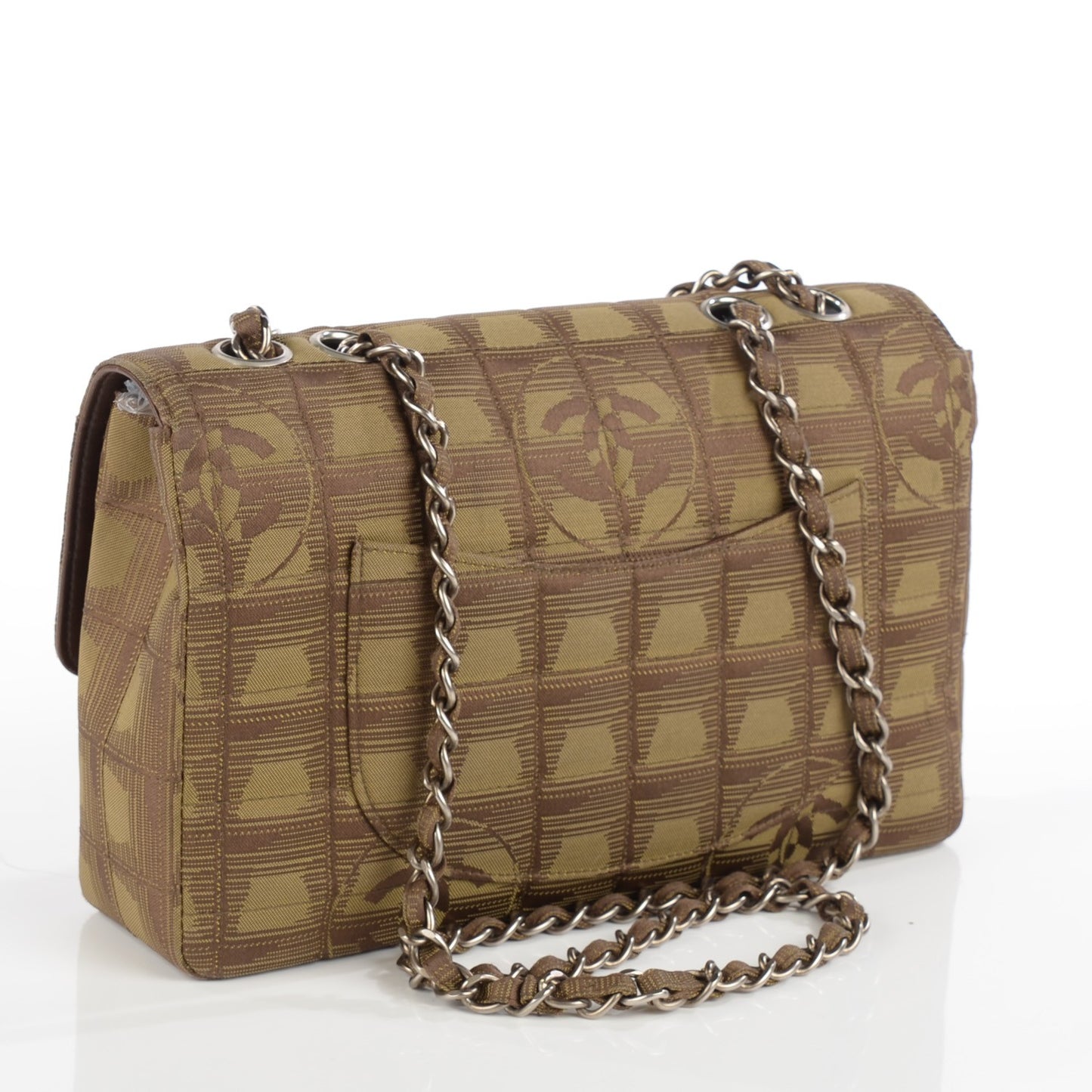 Nylon Medium Travel Flap Brown