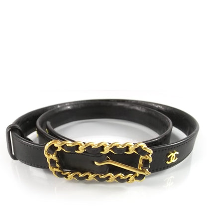 Chanel Vintage Leather Chain Link Buckle Belt 80/32 6 of 9
