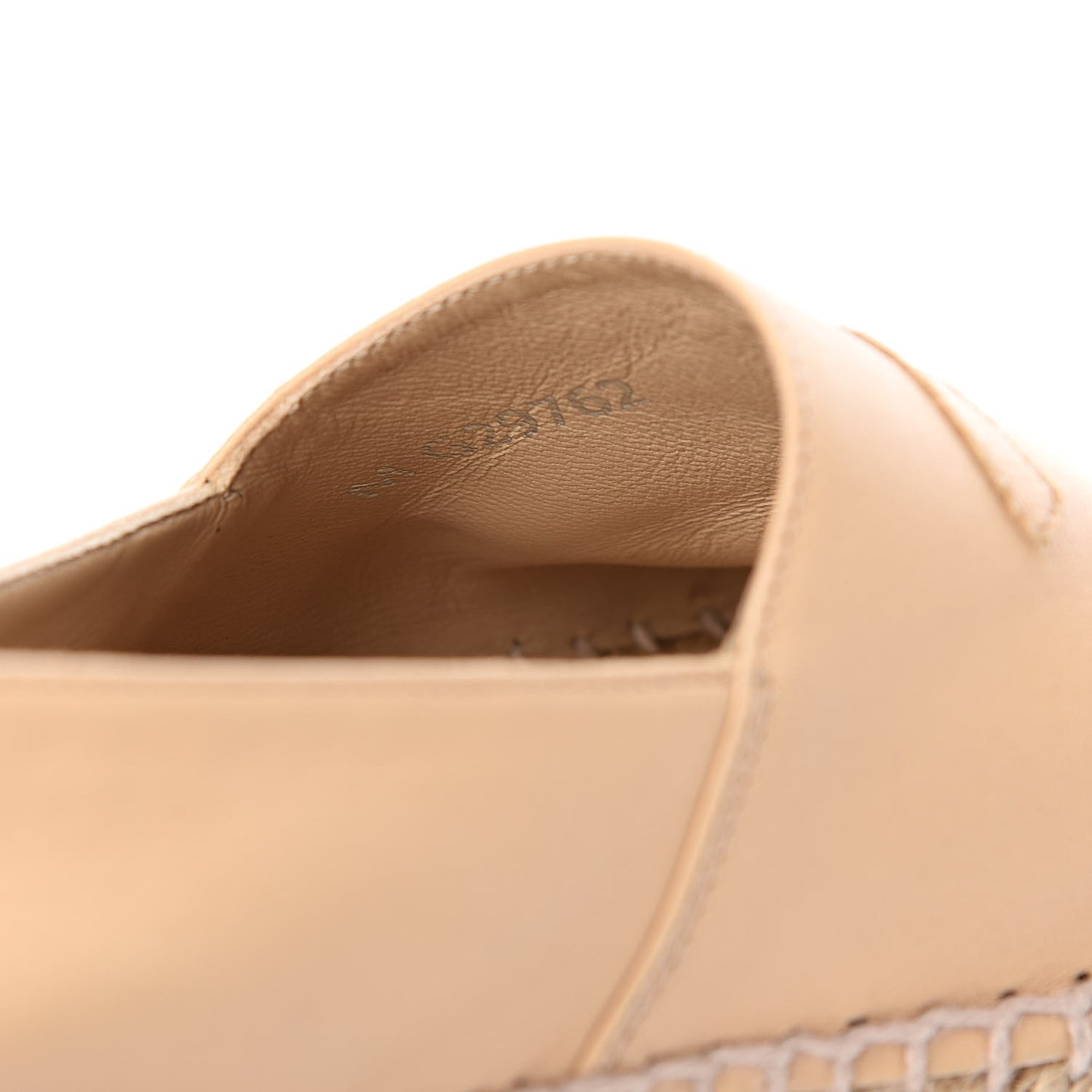 Lambskin CC Espadrilles 37 Beige Black