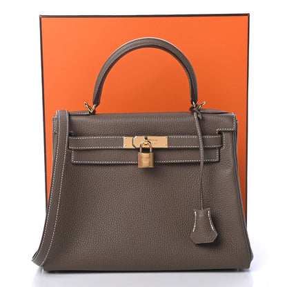 Hermes Togo Kelly Retourne 28 Etoupe 10 of 10