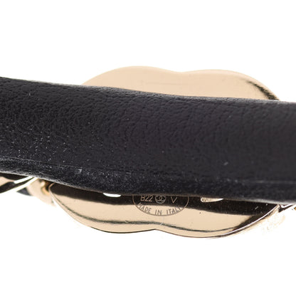 Chanel Metal Lambskin CC Turnlock Chain Headband Gold Black 4 of 5