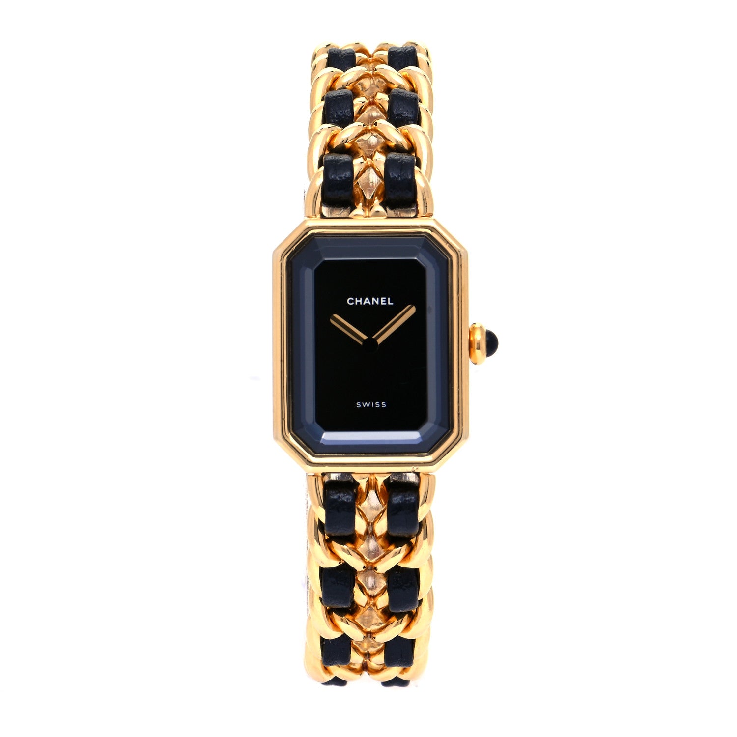 Chanel Stainless Steel Lambskin 20mm Chain Premiere Quartz Watch Gold M 1 of 6