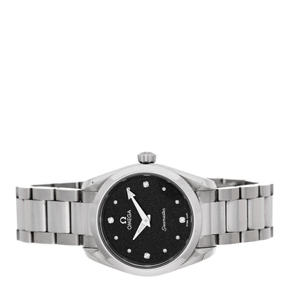Omega Stainless Steel Diamond 28mm Seamaster Aqua Terra 150M Quartz Watch Black 220.10.28.60.51.001 2 of 4